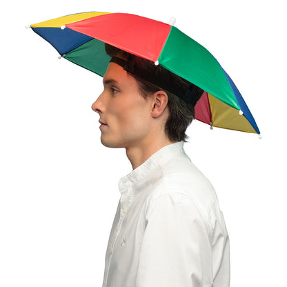 Parapluie Chapeau Arc-en-Ciel Multicolore - Accessoire Fantaisie Amusant