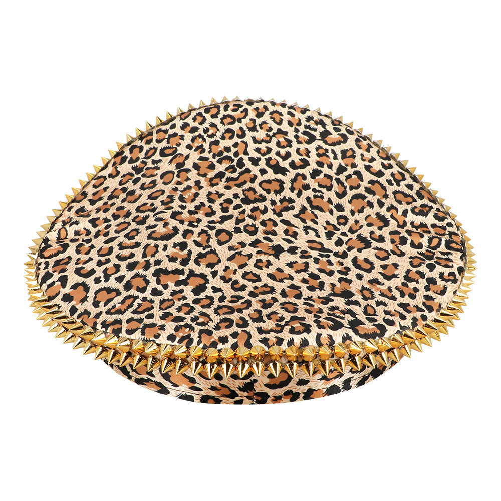 Chapeau Léopard Doré à Piques XXL - Accessoire Fête Glamour