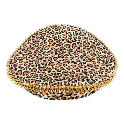Chapeau Léopard Doré à Piques XXL - Accessoire Fête Glamour