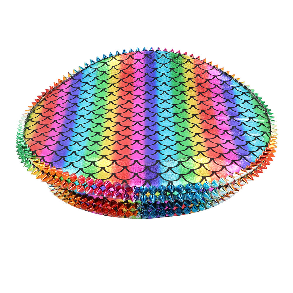 Chapeau Hologramme Écailles Arc-en-ciel - Accessoire Sirène Festif