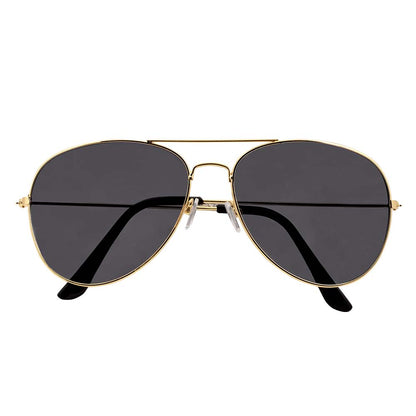 Set Lunettes Aviateur Or + Chaînes Dorées - Déguisement 3 pcs
