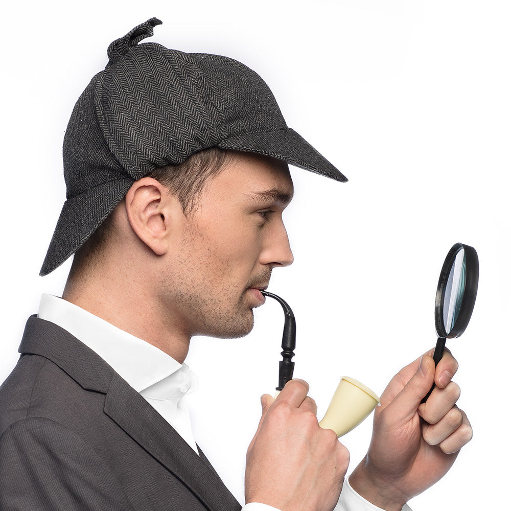 Kit Enquêteur Sherlock Holmes - Chapeau, Loupe et Pipe
