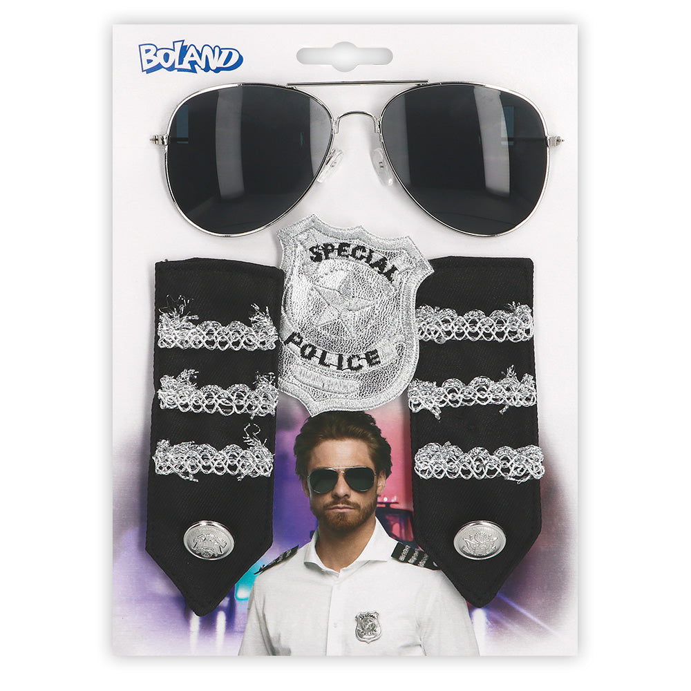 Déguisement Policier Spécial - Lunettes Aviateur & Accessoires