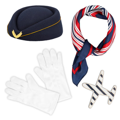 Costume Hôtesse de l'Air Vintage - Déguisement Complet Années 50