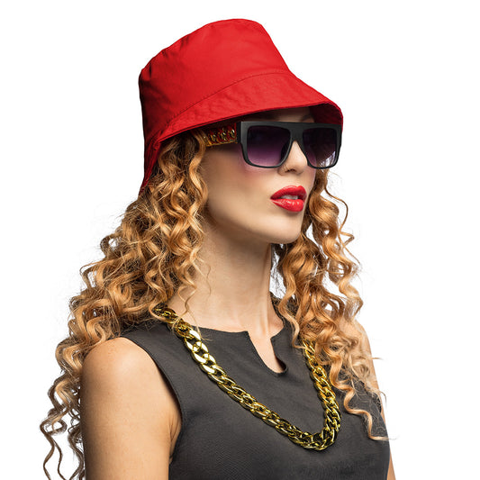 Kit Accessoires Hip Hop Années 80 avec Chaîne Dorée et Lunettes