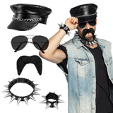 Kit Rocker Punk Complet - Casquette, Lunettes, Chaînes et Accessoires