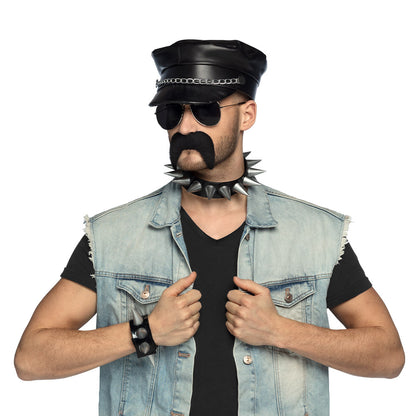 Kit Rocker Punk Complet - Casquette, Lunettes, Chaînes et Accessoires
