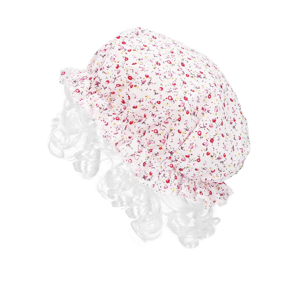 Kit Déguisement Années 50 Femme avec Perruque Fleurs Rose