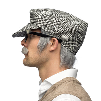Kit Déguisement Gentleman Vintage avec Casquette Houndstooth et Accessoires