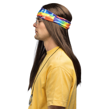 Set Hippie Années 70 - Perruque, Lunettes et Accessoires