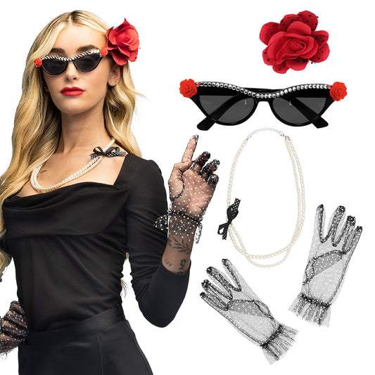 Coffret Déguisement années 50 Fleur et Strass Luxe