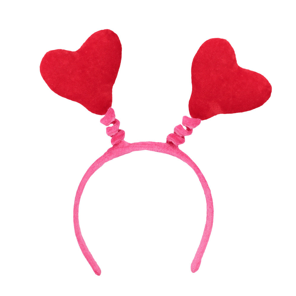 Serre-tête Cœurs Rouge et Rose - Accessoire Déguisement Fête