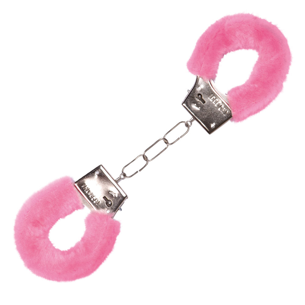 Menottes Fourrure Rose et Rouge - Déguisement Sexy Party