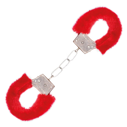Menottes Fourrure Rose et Rouge - Déguisement Sexy Party