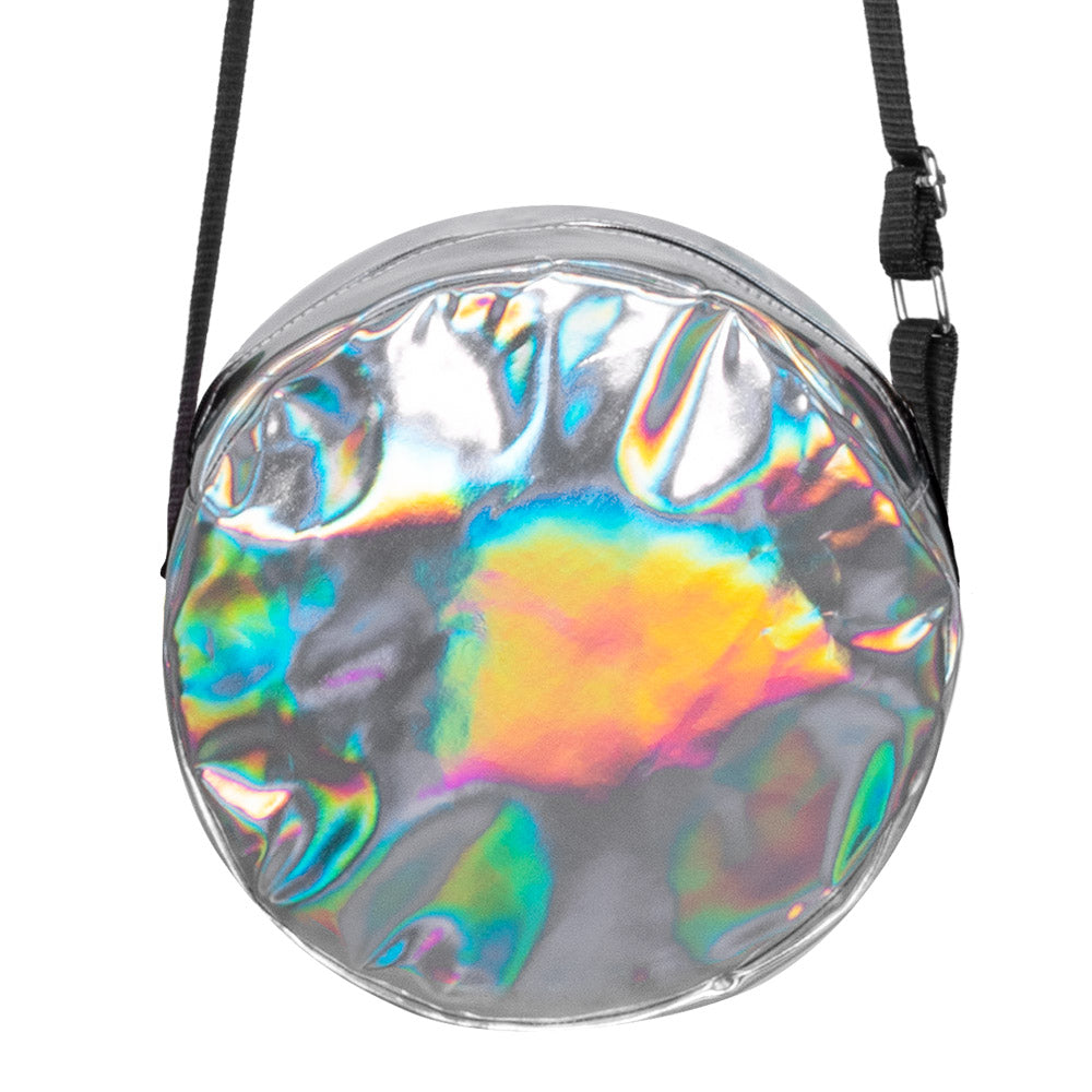 Sac à bandoulière holographique rond - Accessoire festival futuriste