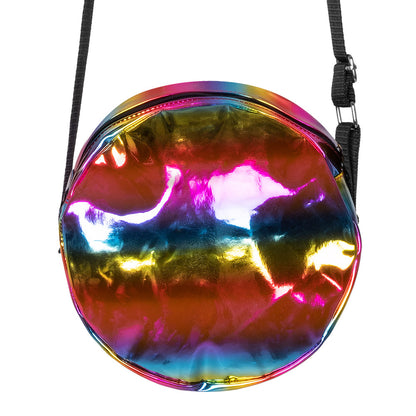 Sac à Bandoulière Holographique Arc-en-Ciel Disco