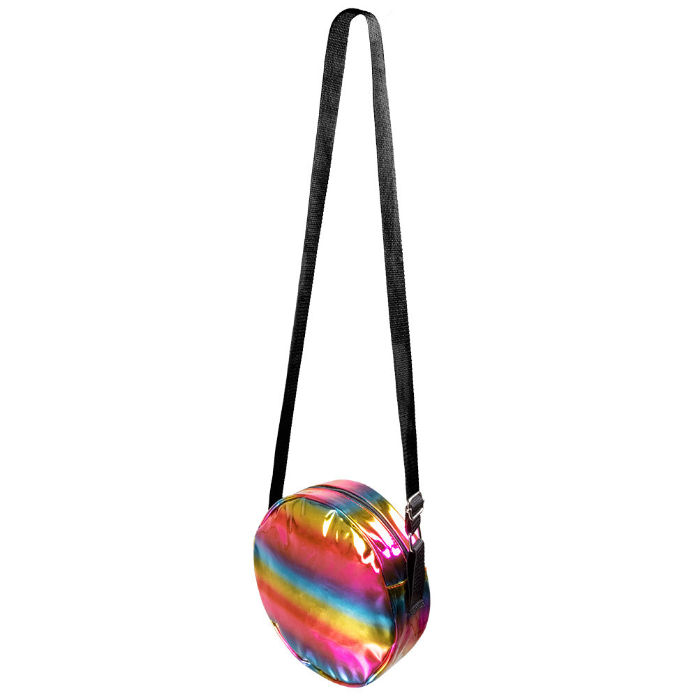 Sac à Bandoulière Holographique Arc-en-Ciel Disco