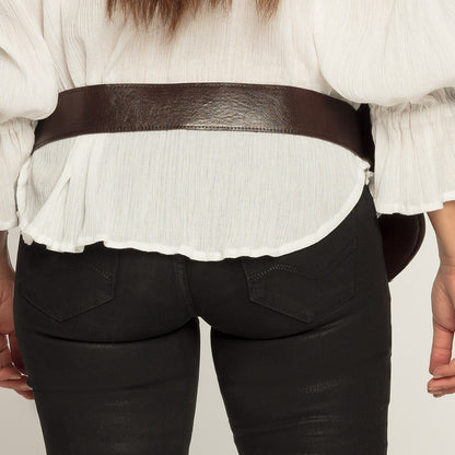 Ceinture Pirate Cuir Marron avec Bourse - Accessoire Déguisement