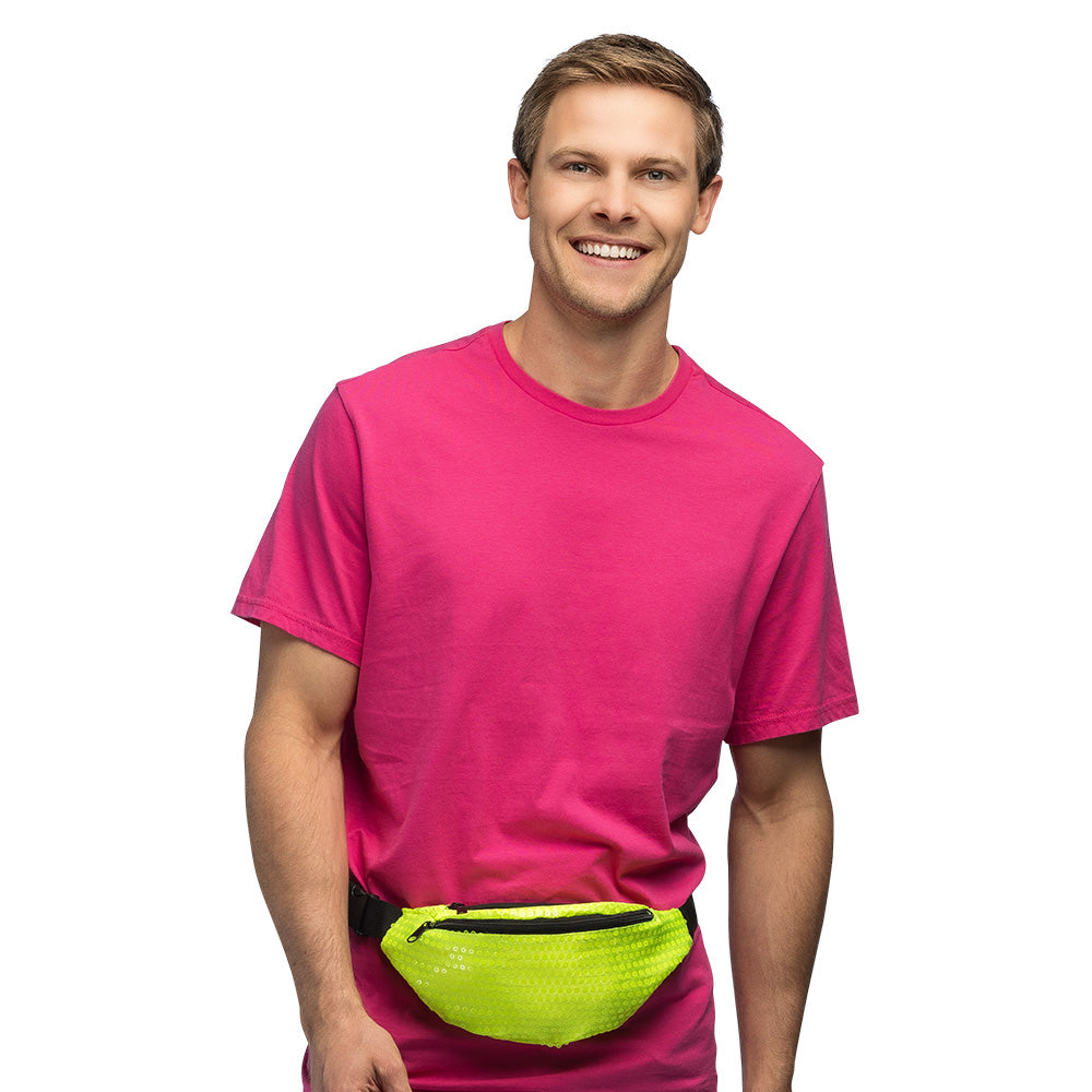 Banane Néon Pailletée UV Blacklight - Accessoire Rave Fluorescent