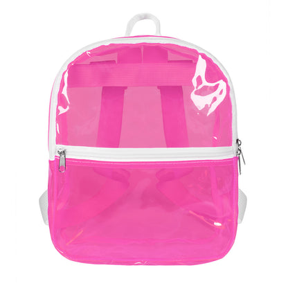 Sac à dos transparent rose fluo - Accessoire festival et soirée
