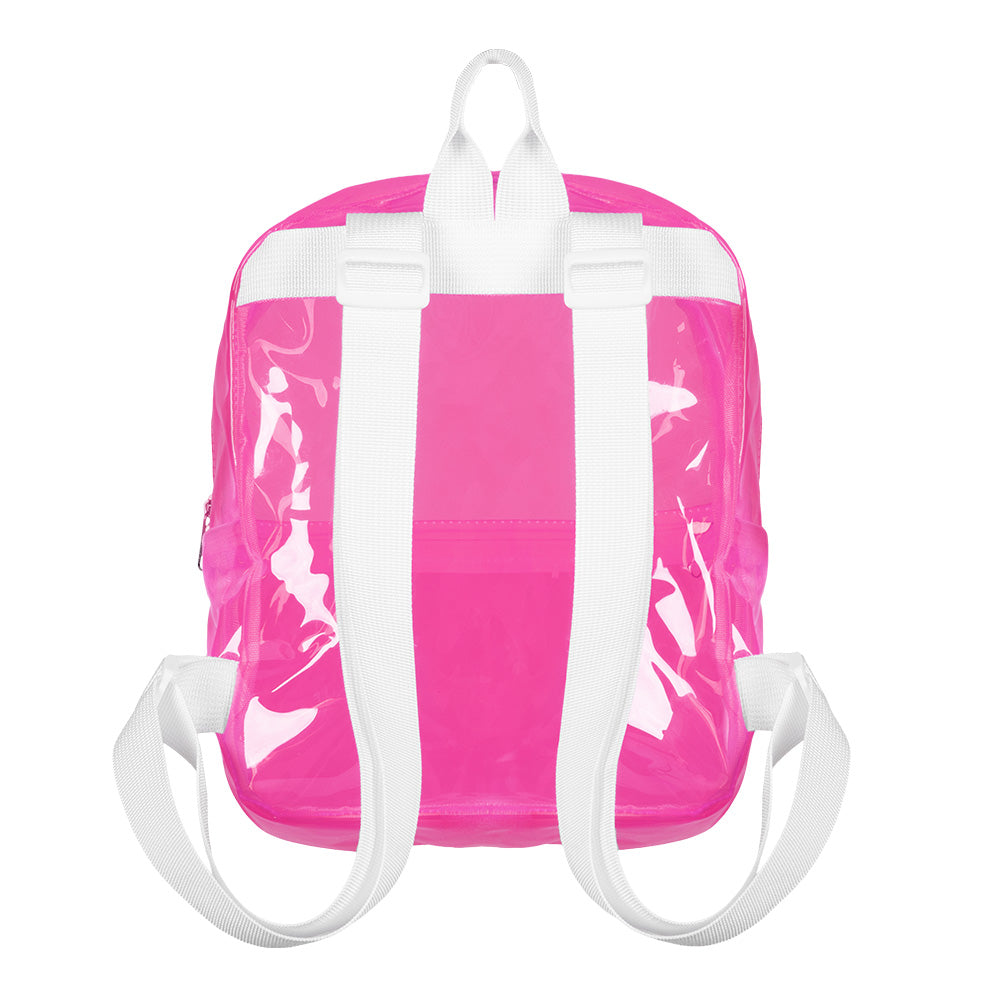 Sac à dos transparent rose fluo - Accessoire festival et soirée