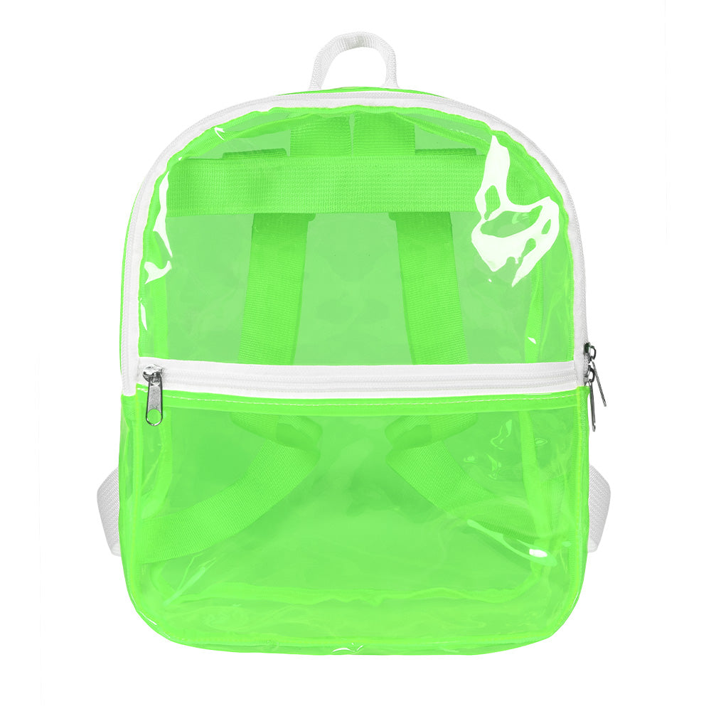 Sac à Dos Transparent Fluo Vert - Accessoire Fête Parfait
