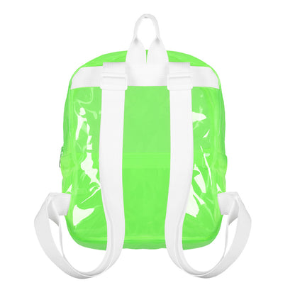 Sac à Dos Transparent Fluo Vert - Accessoire Fête Parfait
