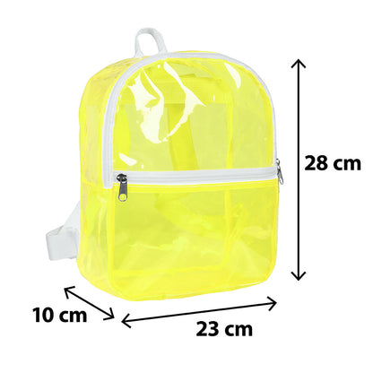 Sac à Dos Transparent Fluo Jaune - Accès Total à vos Affaires
