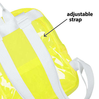 Sac à Dos Transparent Fluo Jaune - Accès Total à vos Affaires
