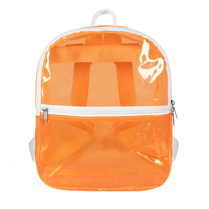Sac à Dos Transparent Orange Fluo - Accessoire Mode Festival