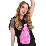 Sac à Dos Holographique Rose Fluo | Sacoche Iridescente Tendance