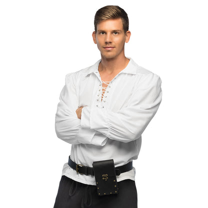 Ceinture Médiévale Noire avec Sacoche - Accessoire Déguisement