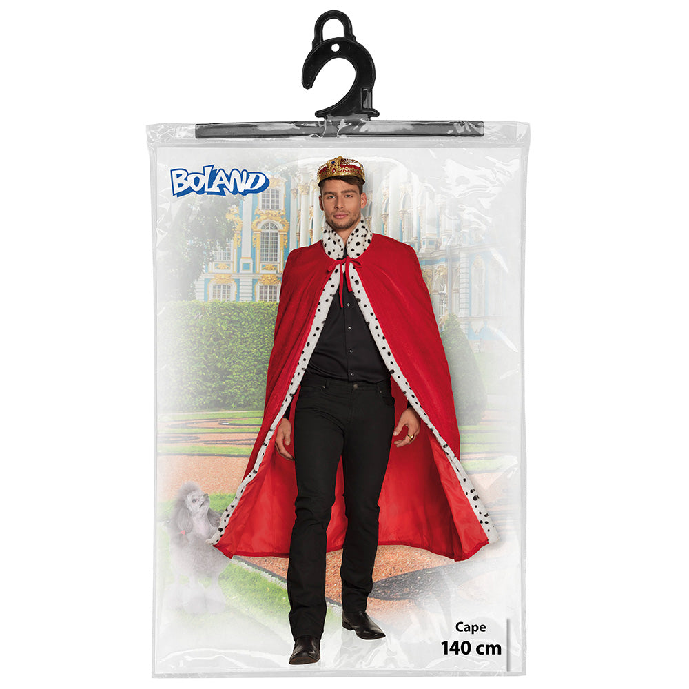 Cape de Roi Royale 140 cm - Déguisement Adulte avec Couronne