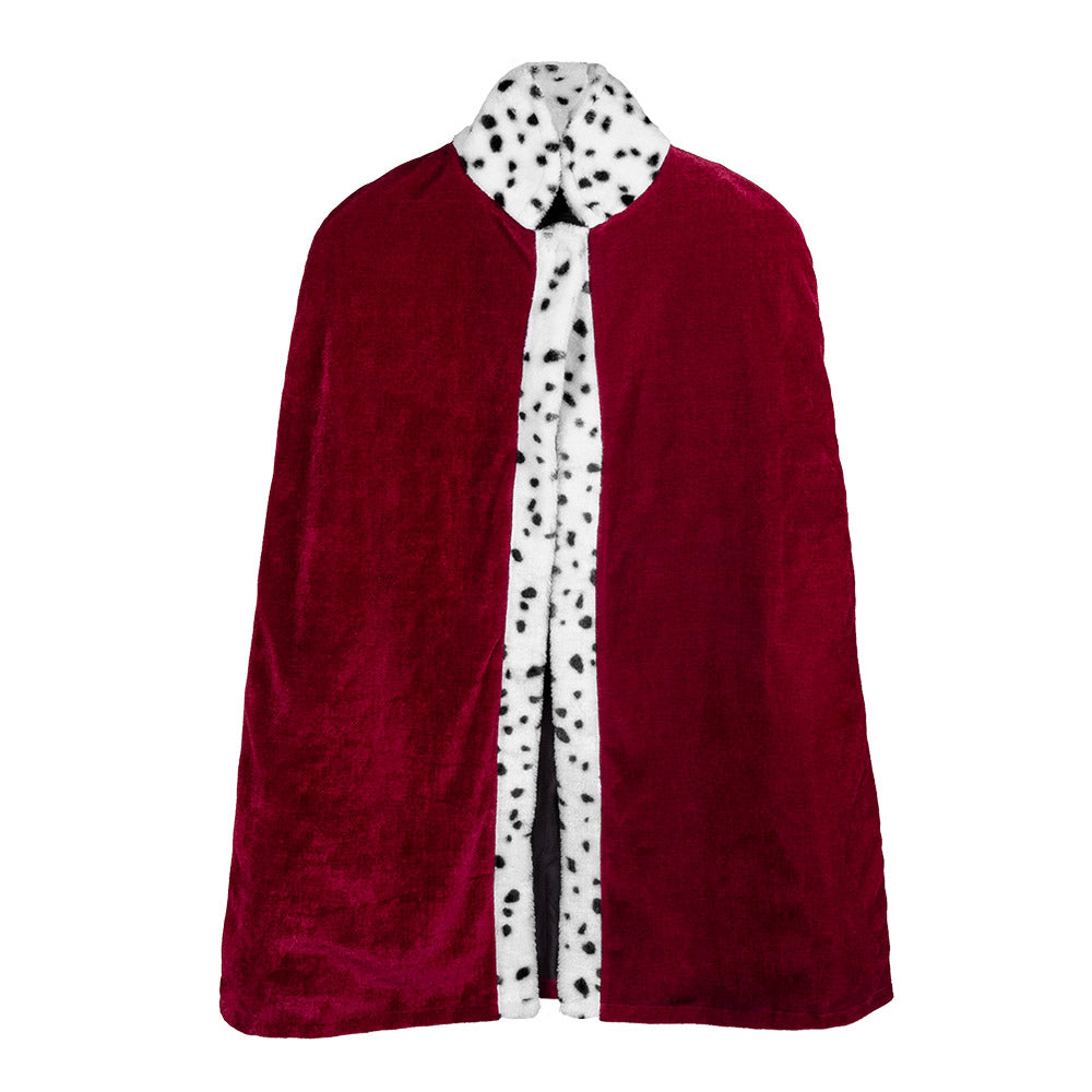 Cape Royale Enfant Velours Rouge et Fourrure Blanche - Déguisement Roi