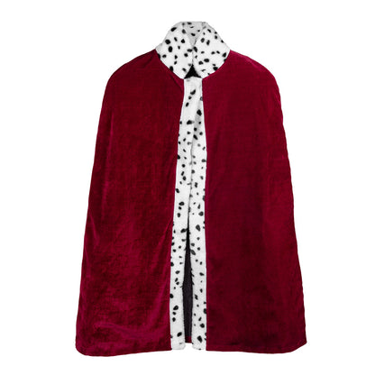 Cape Royale Enfant Velours Rouge et Fourrure Blanche - Déguisement Roi
