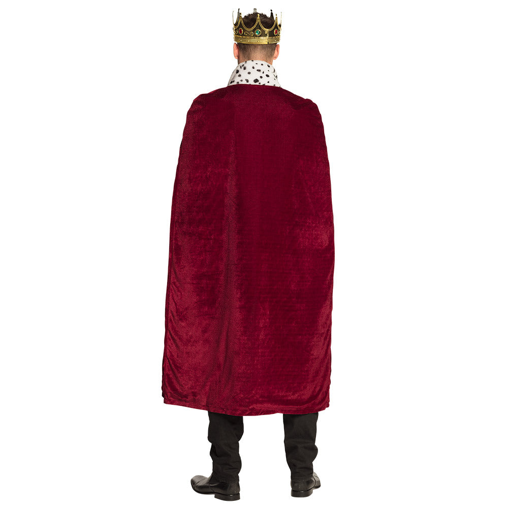 Cape de Roi 140 cm - Déguisement Royal Luxe avec Col à Pois