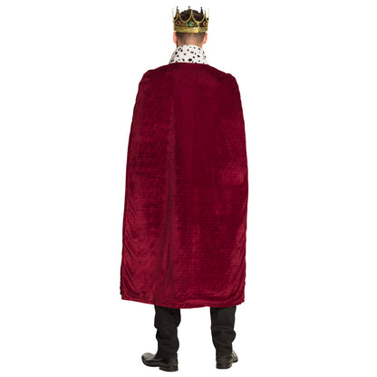 Cape de Roi 140 cm - Déguisement Royal Luxe avec Col à Pois