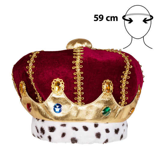 Couronne Royale de Roi Luxe - Accessoire Déguisement Adulte