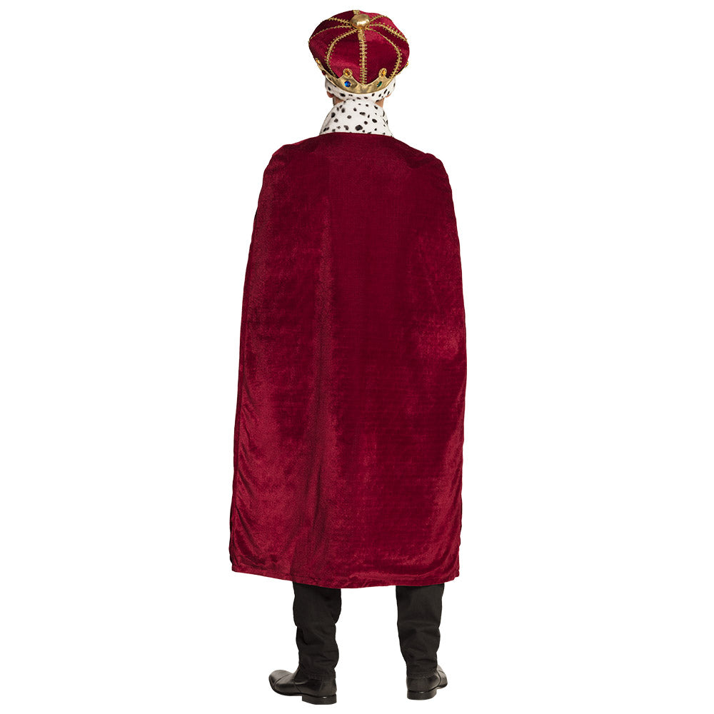 Costume Roi Royal Deluxe - Cape Velours & Couronne Dorée