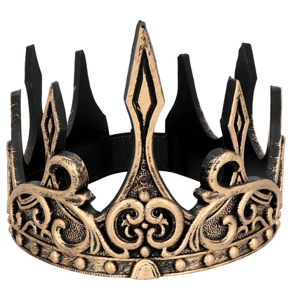 Couronne Royale Dorée - Déguisement Roi Reine Médiéval