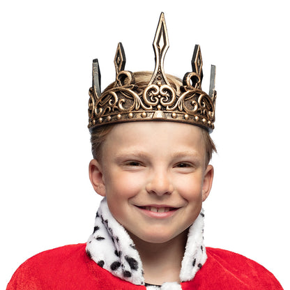 Couronne Royale Dorée - Déguisement Roi Reine Médiéval