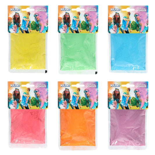 Poudre Festival Colorée 80g - 6 Couleurs Vives pour Fêtes