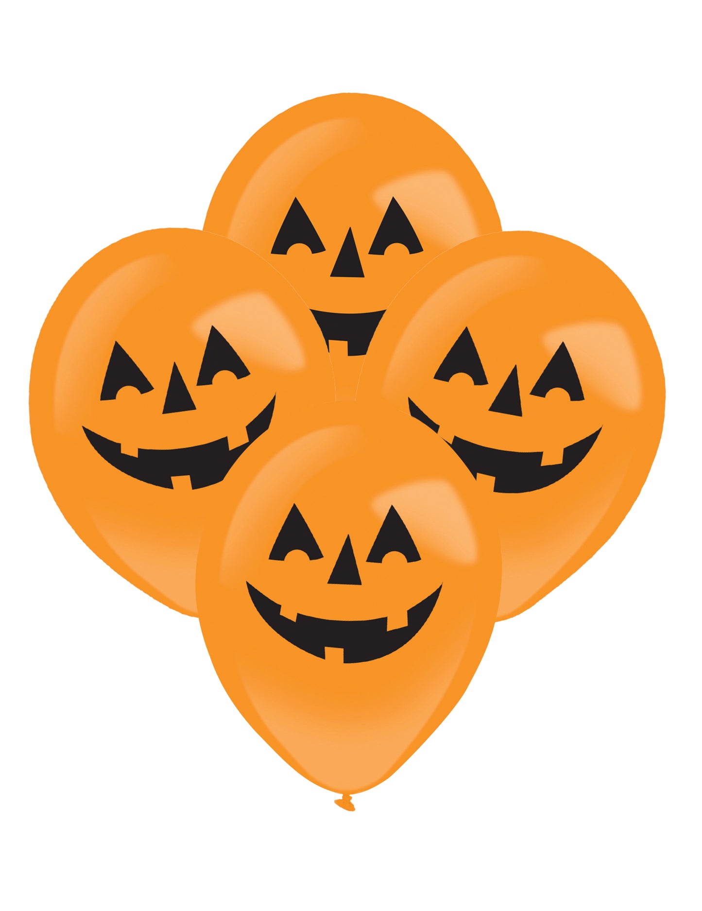 4 Ballons LED citrouille Halloween 27,5 cm