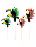 4 Pics en bois toucan 25 - 17,5 cm