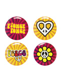 4 Pins Hippie Flower Power