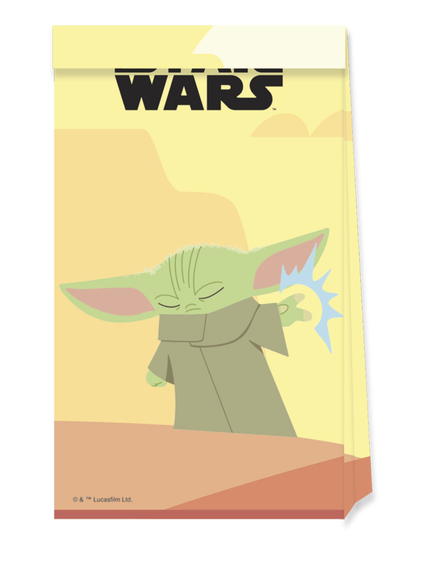 4 Sachets en papier bébé Yoda The Mandalorian