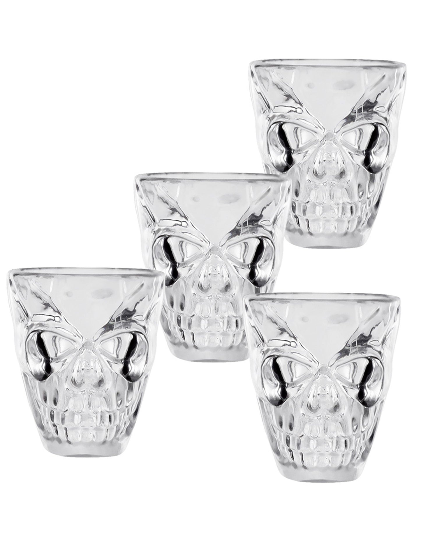 4 Verres à shot tête de mort 50 ml