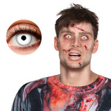 Lentilles de Contact Blanc Pur Zombie Halloween - Déguisement Effrayant