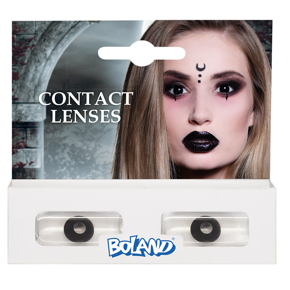 Lentilles de Contact Noires Gothiques - Déguisement Vampire