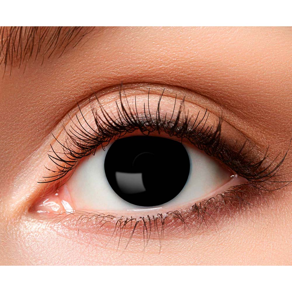 Lentilles de Contact Noires Gothiques - Déguisement Vampire